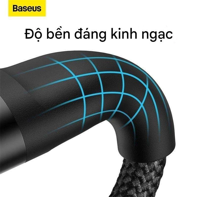 Cáp sạc nhanh đa năng 3 in 1 Baseus Flash Series Ⅱ One-for-three Fast Charging Cable Type-C to M L C 100W 1.5M